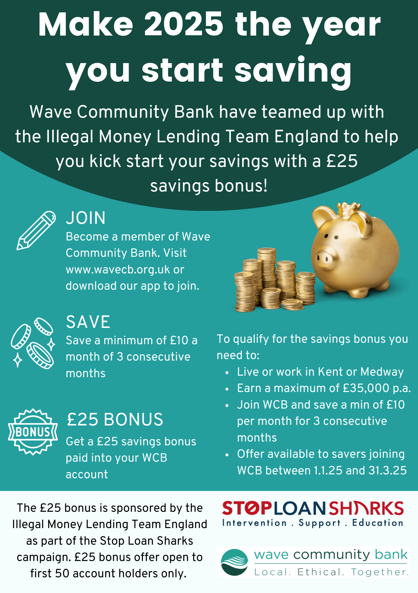£25 bonus Kent members