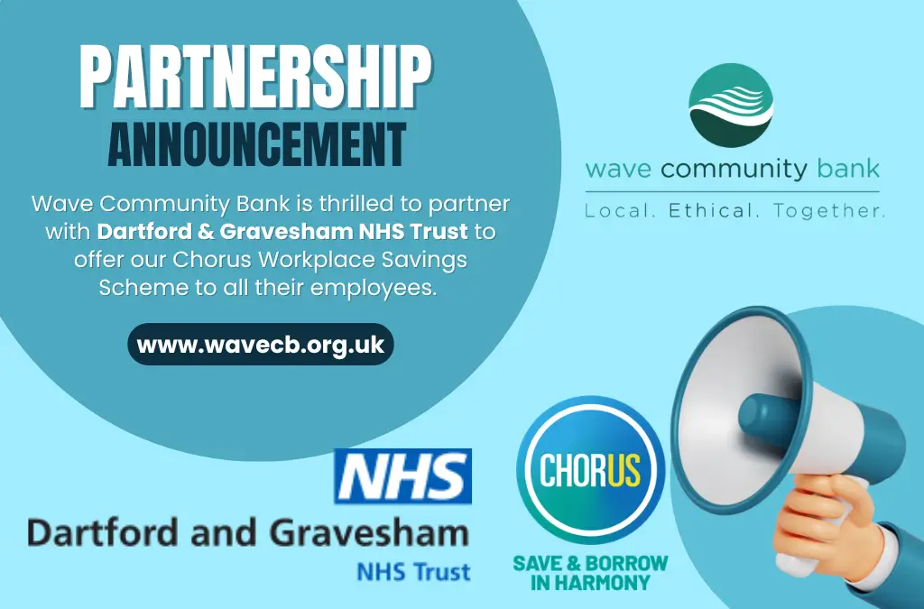Wave Community Bank Welcomes Dartford and Gravesham NHS Trust as a Workplace Savings Scheme Partner